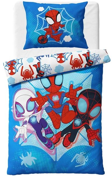 Obojstranné bavlnené posteľné obliečky Spidey a jeho úžasní priatelia - 100% bavlna - 70x90 cm + 140x200 cm
