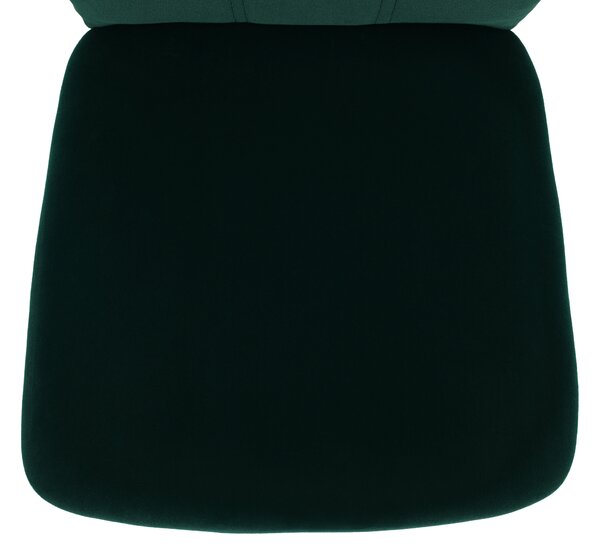 KONDELA Jedálenská stolička, smaragdová Velvet látka/chróm, OLIVA NEW