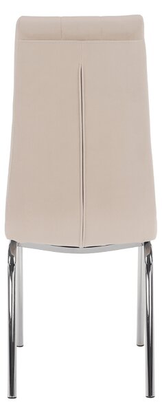 KONDELA Jedálenská stolička, béžová Dulux Velvet látka/chróm, GERDA NEW