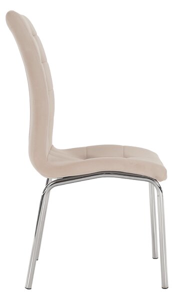 KONDELA Jedálenská stolička, béžová Dulux Velvet látka/chróm, GERDA NEW