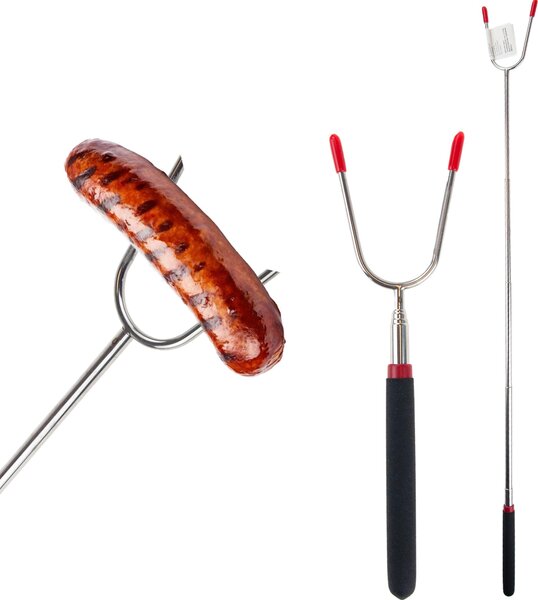 Táboráková tyč na klobásy Teleskopická skladacia vidlička Bbq Gril