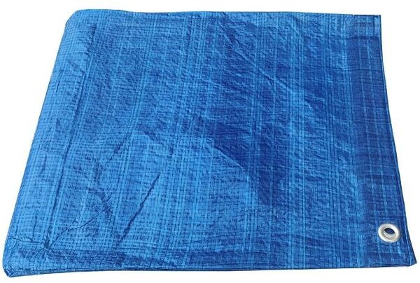 Modrá ochranná plachta, 4x4 metre (70 g/m2)