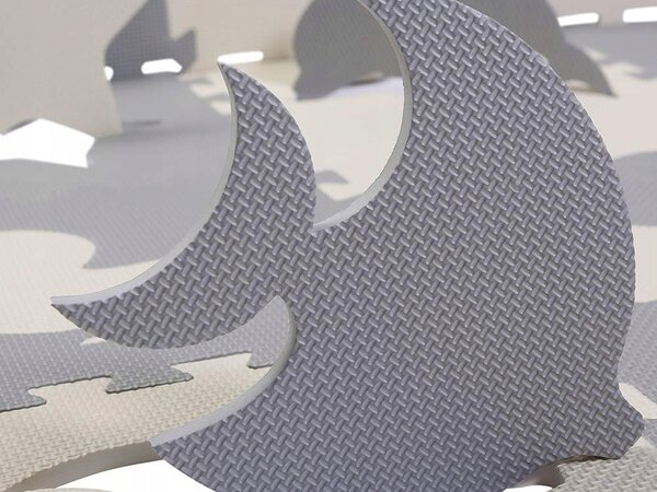 Vulpi Penová podložka na hranie Puzzle white
