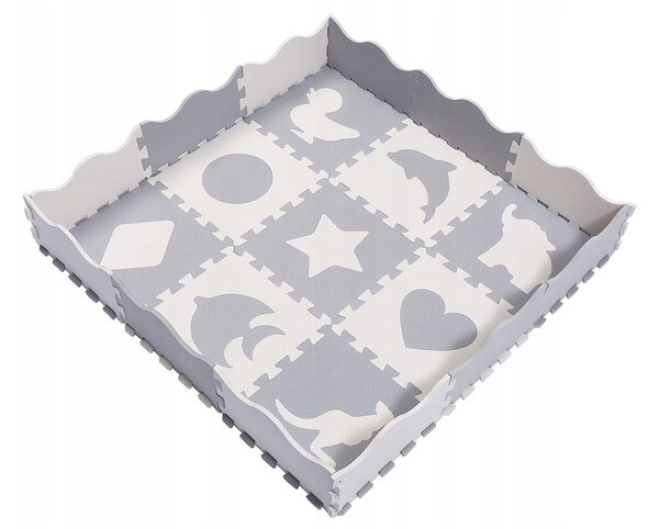 Vulpi Penová podložka na hranie Puzzle white