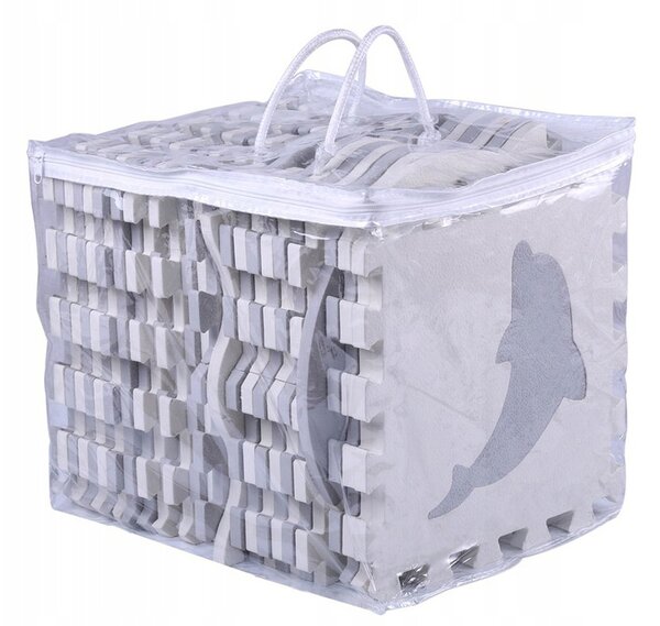 Vulpi Penová podložka na hranie Puzzle white