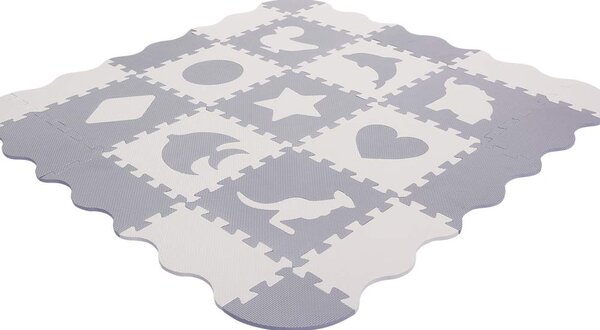 Vulpi Penová podložka na hranie Puzzle white