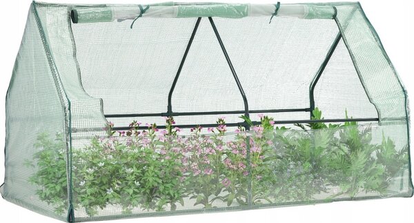Mini skleník, záhradný tunel, plastový záhradný box na sadenice, vhodný na balkón, rozmery: 180 x 92 x 90 cm, ideálny na pestovanie paradajok