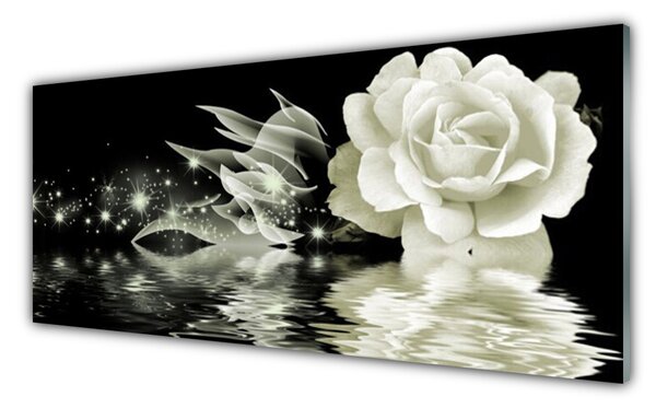 Nástenný panel  Ruže kvet 125x50 cm