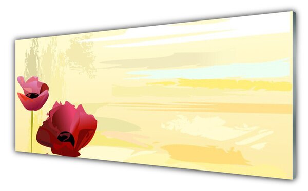 Nástenný panel  Kvety rastlina 125x50 cm