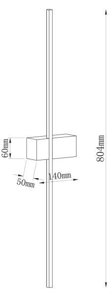 LED nástenné svietidlo AISHA LED/12W/230V 4000K 80 cm zlaté