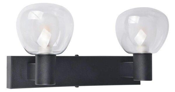Kúpeľňové nástenné svietidlo POLA 2xG9/5W/230V IP44 čierne/číre