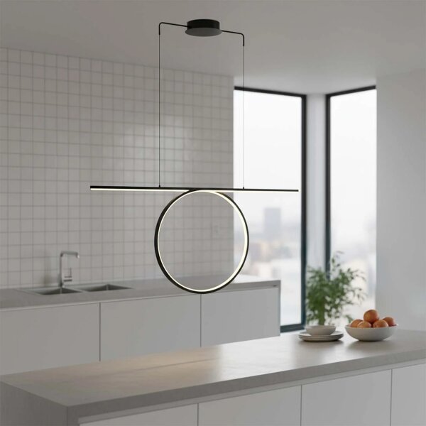 LED závesný luster na lanku ODETTA LED/42W/230V 4000K čierna