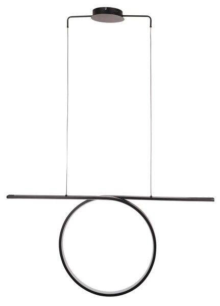 LED závesný luster na lanku ODETTA LED/42W/230V 4000K čierna