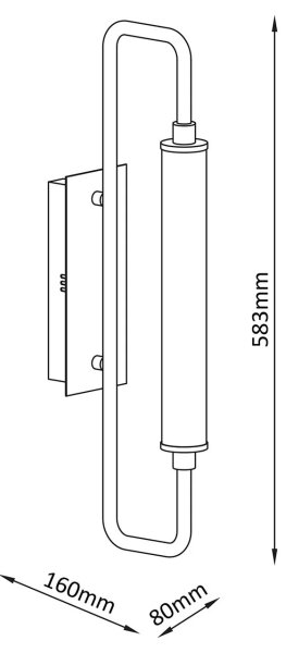 LED nástenné svietidlo FELICJA LED/14W/230V 4000K čierne
