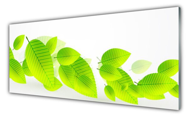 Sklenený obklad Do kuchyne Listy kvety príroda 125x50 cm