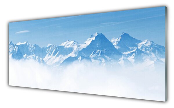 Sklenený obklad Do kuchyne Hory hmla príroda 125x50 cm