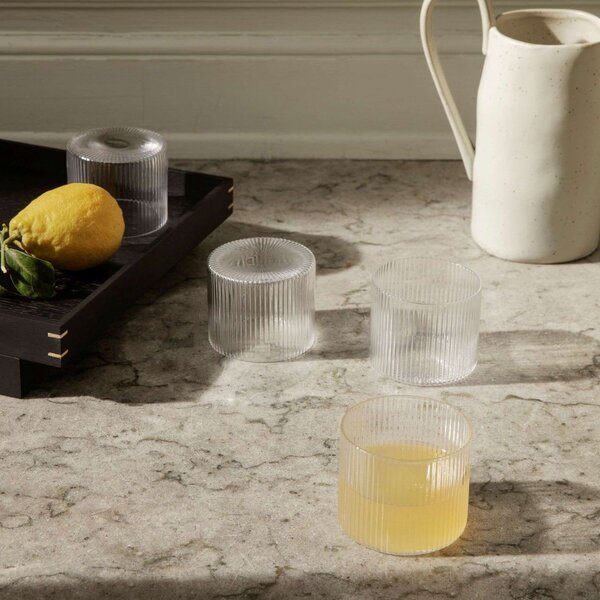 Poháre Ripple Low Clear 200 ml – set 4 ks