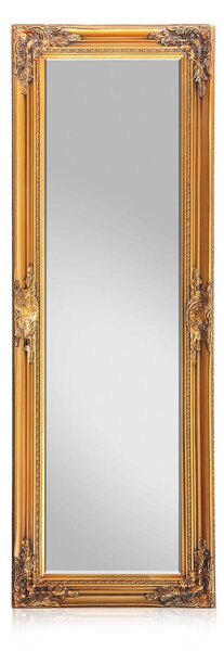 Casa Chic Ashford, zrkadlo so stojanom, masívny drevený rám, obdĺžnikový, 130 x 45 cm