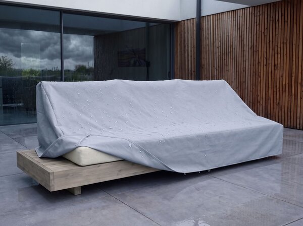Ochranná plachta na záhradný nábytok sivá PVC polyester 145 x 110 x 80 cm kryt proti dažďu