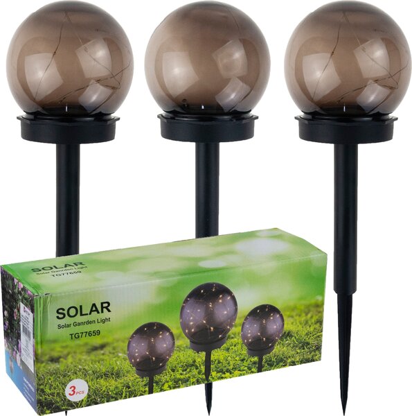 Led solárne lampy 3ks. Sada solárnych lámp so senzorom
