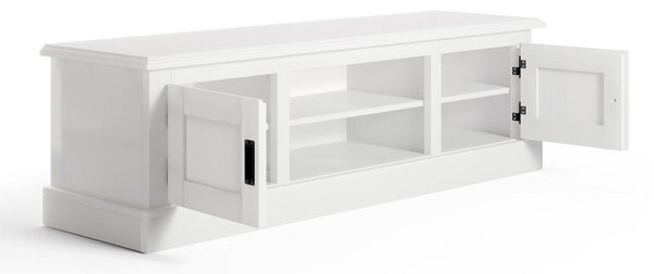 NÍZKA KOMODA, borovica, biela, 140/42/40 cm Livetastic - Online Only drobný nábytok, Online Only
