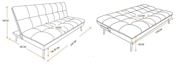 ROZKLADACIA POHOVKA, textil, béžová MID.YOU - Sedačky, Online Only