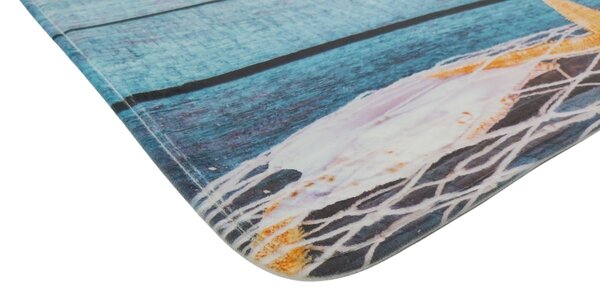 Apextextil , Protišmyková 3D predložka More, 60x180, modrá, kúpeľňa