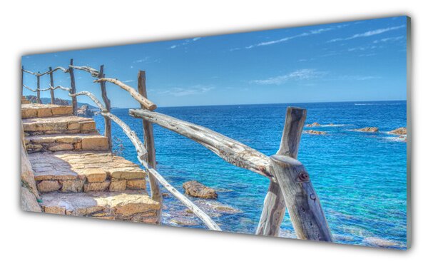 Nástenný panel  Schody more architektúra 125x50 cm