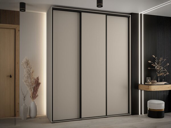 Šatníková skriňa Dakota 1 200x235x45/60 - kašmír Hĺbka: 45