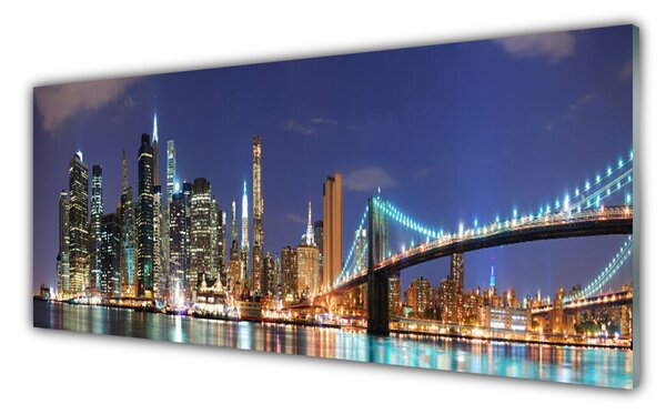 Nástenný panel  Most mesto architektúra 125x50 cm