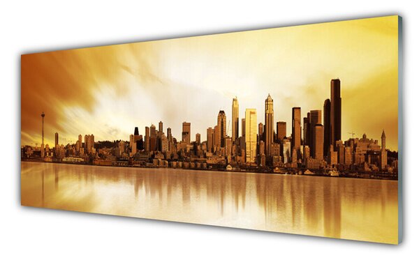 Nástenný panel  Mesto domy 125x50 cm