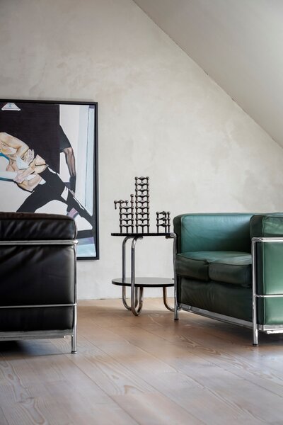 Designový svietnik STOFF Nagel Black Chrome