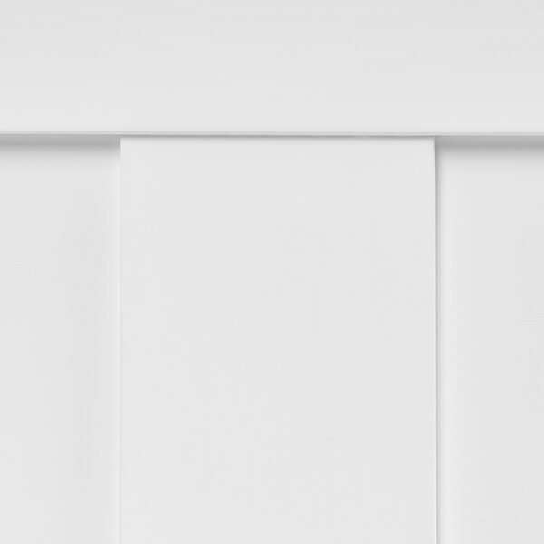 Posteľ biela borovicové drevo MDF 120 x 200 cm s čelom minimalistický štýl spálňa