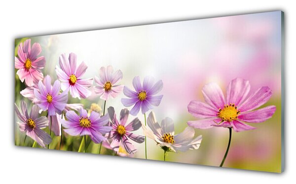 Sklenený obklad Do kuchyne Kvety rastlina príroda 125x50 cm