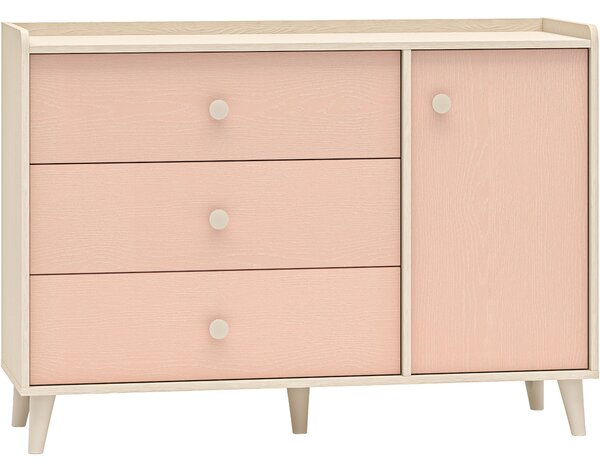 MEBLINE Komoda EVE 05 púštny piesok / millenial pink