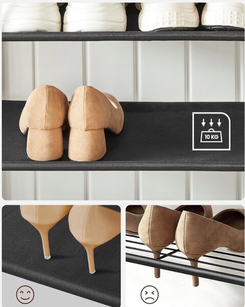 Kovová predsieňová stena LOFT 180 cm, čierna/dub sonoma