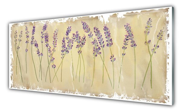 Sklenený obklad Do kuchyne Kvety rastlina príroda 125x50 cm