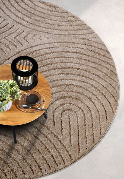 Koberec Elle Decoration New York Panglao taupe kruh