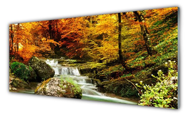 Nástenný panel  Vodopád les príroda 125x50 cm