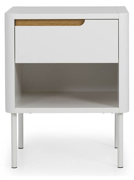 MUZZA Nočný stolík witis 45 x 57 cm biely