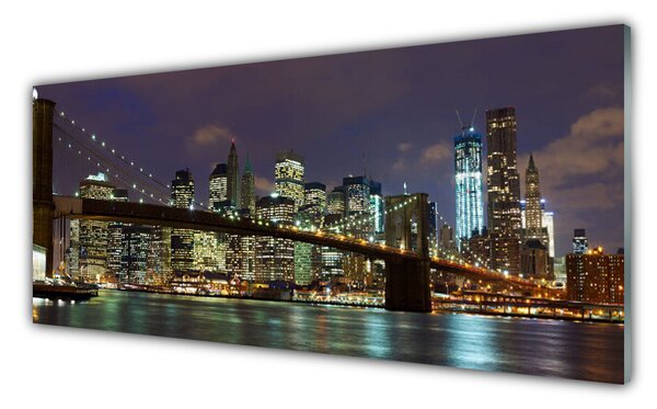 Nástenný panel  Mesto most architektúra 125x50 cm