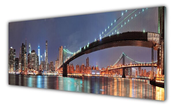 Nástenný panel  Mesto most architektúra 125x50 cm