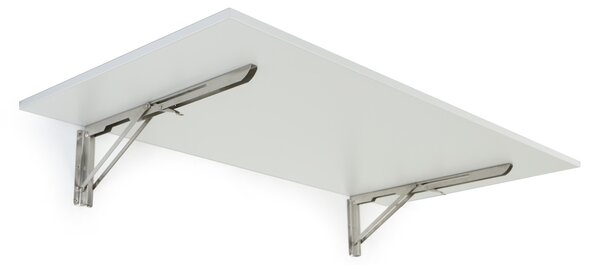 Sklápací stôl na stenu, 120x60 cm, nosnosť 30 kg, biela