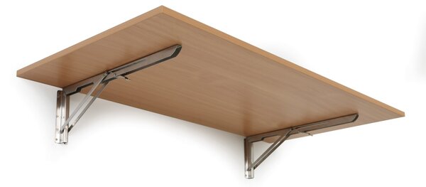 Sklápací stôl na stenu, 120x60 cm, nosnosť 30 kg, buk