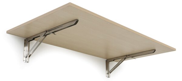 Sklápací stôl na stenu, 120x60 cm, nosnosť 30 kg, breza