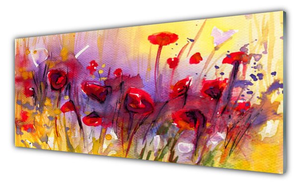 Nástenný panel  Kvety rastlina príroda umenie 125x50 cm