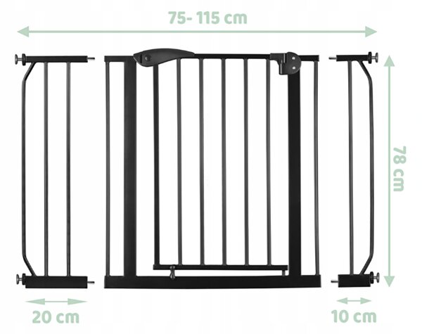 Zábrana na schody 75-115 cm Blackey XXL