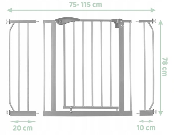 Zábrana na schody 75-115 cm Grey XXL