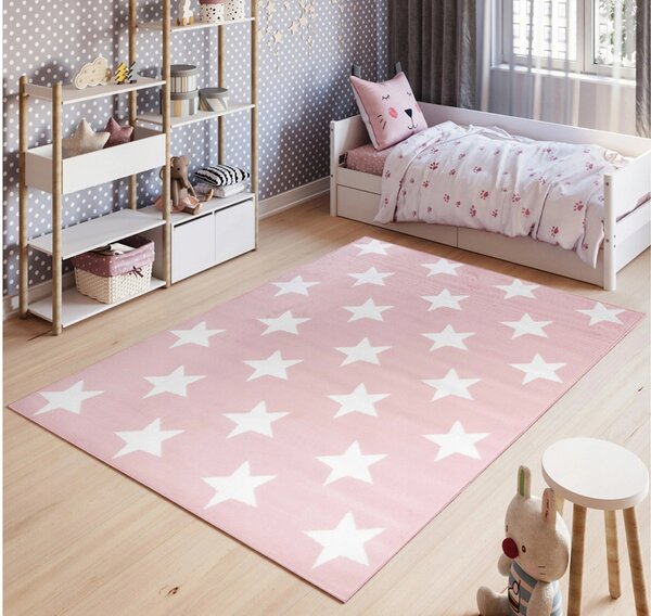 Vulpi Ružový detský koberec Pinky Stars 133x190