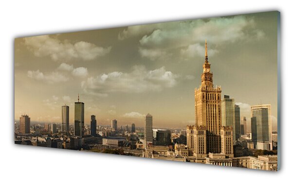 Nástenný panel  Mesto domy 125x50 cm